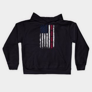 Pop Ever American Flag Fathers Day Kids Hoodie